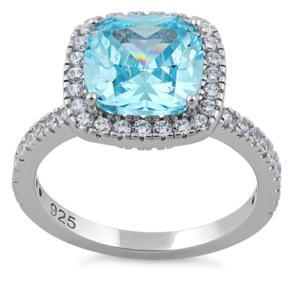 BRAND NEW Sterling Silver 925 Cushion cut Amytheist - Picture 2 of 4